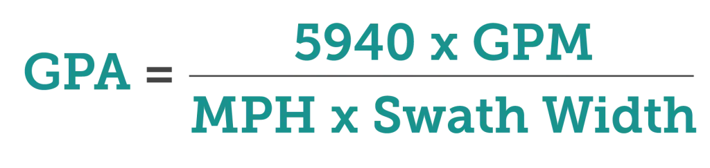 Gallons per acre formula